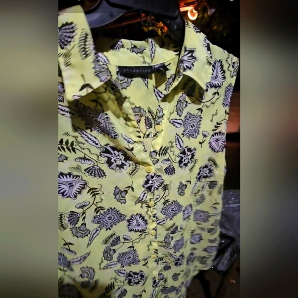 Attention XL Sleeveless Sheer Top